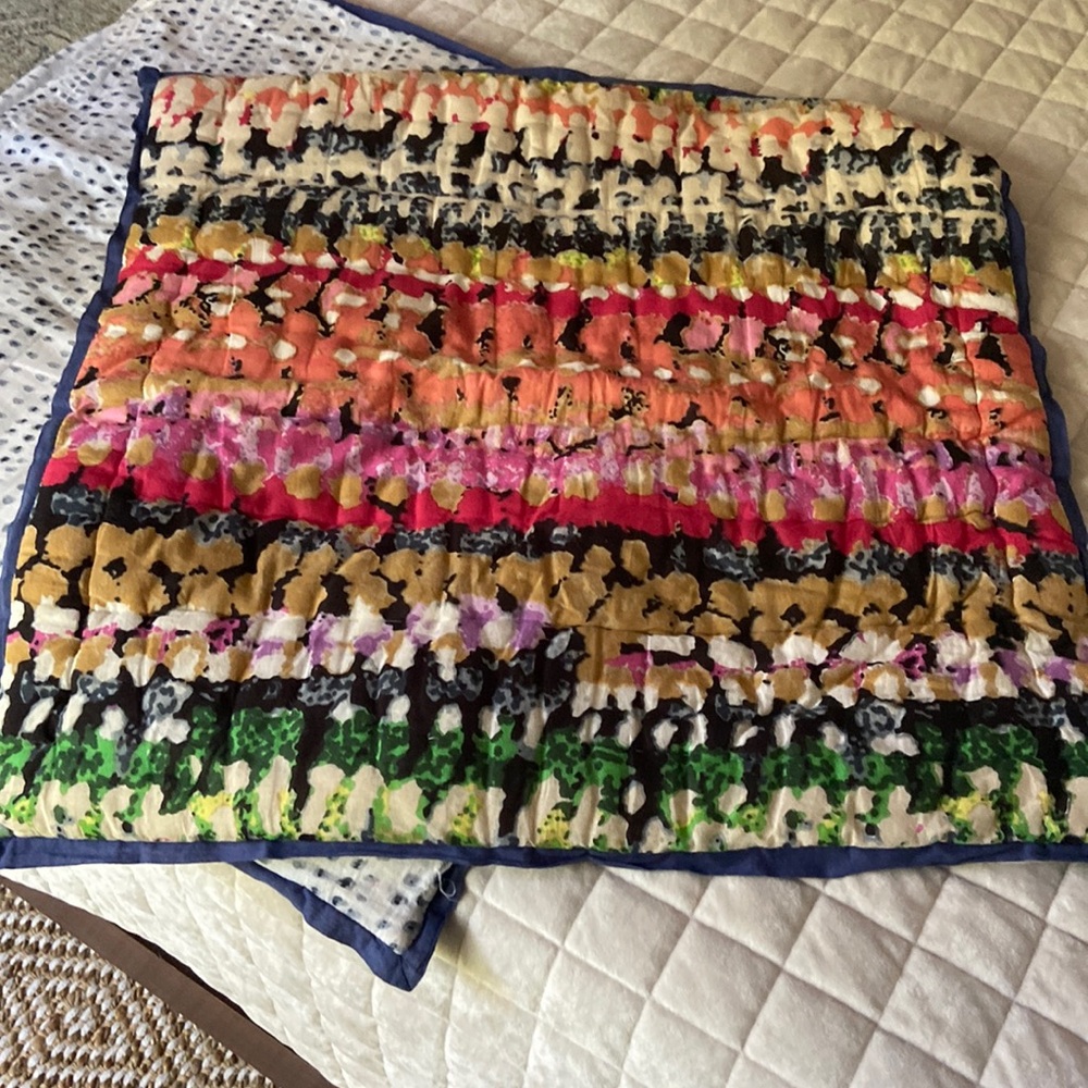 Urban Outfitters Set of 2 Pillow Covers quilted stripe 26” x 26” Euro shams